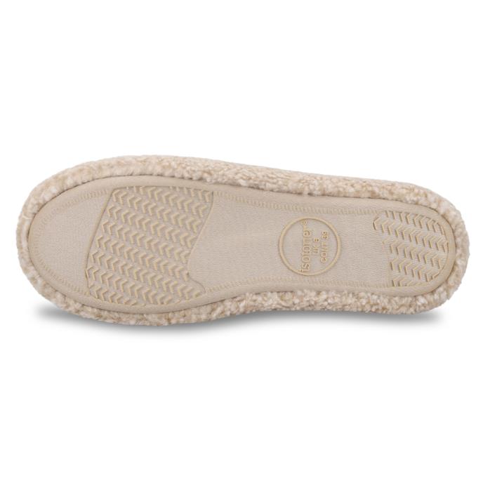 Isotoner® Ladies Borg Mary Jane Ballet Slipper Oat Extra Image 5